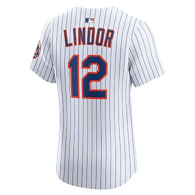 Men's Nike Francisco Lindor White New York Mets Home Elite Player Jersey