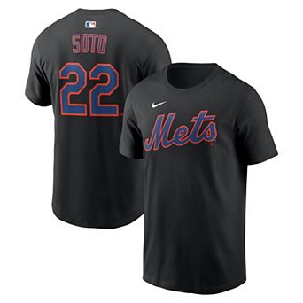 Men's Nike Juan Soto Black New York Mets Home Name & Number T-Shirt