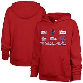 Women's '47 Red Philadelphia Phillies Bow & Banners Naomi Hoodie
