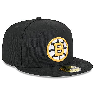 Men's New Era Black Boston Bruins Core 59FIFTY Fitted Hat