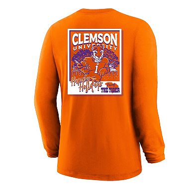 Youth Orange Clemson Tigers Snowy Polaroid Long Sleeve T-Shirt