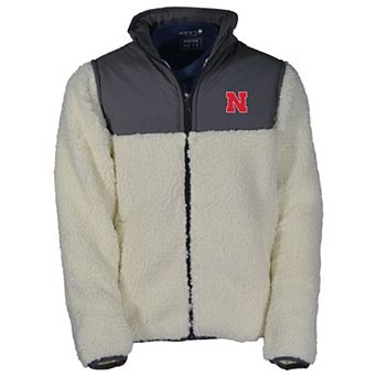 Youth Garb Charcoal Nebraska Huskers Full-Zip Teddy Sherpa Jacket