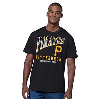 Men's Starter Black/Heather Gray Pittsburgh Pirates Two-Pack T-Shirt Set