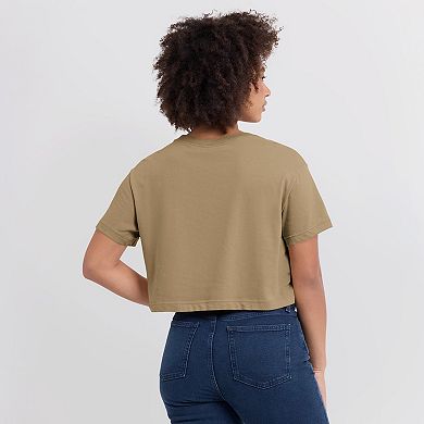 Women's Nike Tan Michigan State Spartans Athletic Prep Arch Dri-FIT Cropped T-Shirt