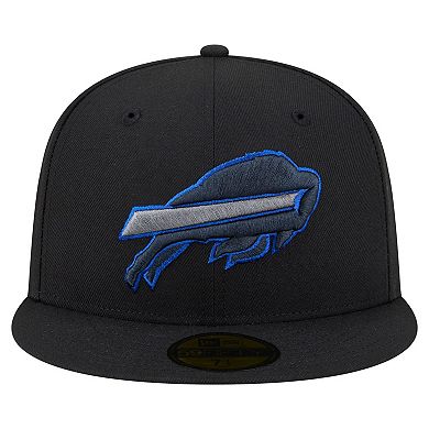 Men's New Era Black Buffalo Bills Color Pop 59FIFTY Fitted Hat