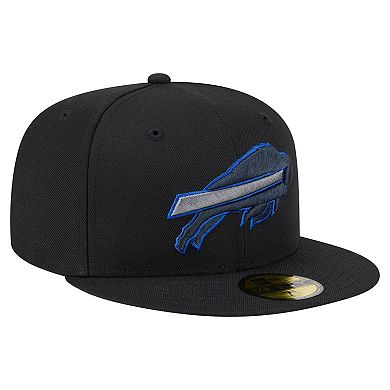Men's New Era Black Buffalo Bills Color Pop 59FIFTY Fitted Hat