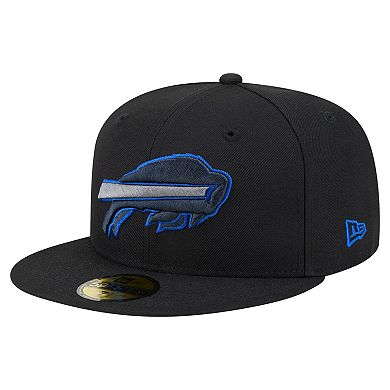 Men's New Era Black Buffalo Bills Color Pop 59FIFTY Fitted Hat