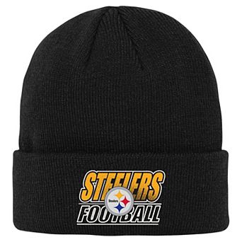 Youth Outerstuff Black Pittsburgh Steelers Team Gradient Cuffed Knit Hat