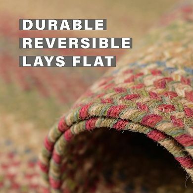 Homespice Azalea Jute Braided Rug Reversible Multi Color Rug