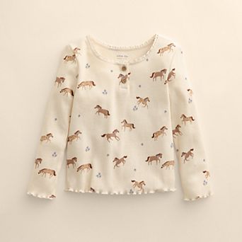 Baby & Toddler Girl Little Co. by Lauren Conrad Organic Henley Lace Top