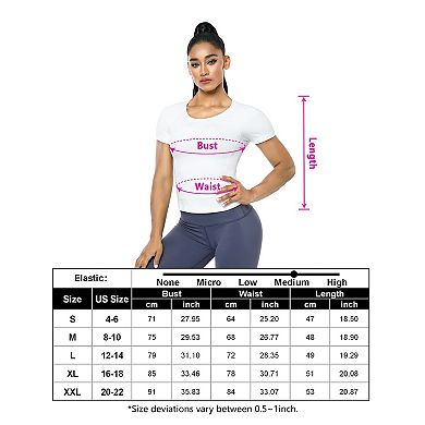 Women's Compression Workout Shirt Short Sleeve Athletic Top for Running Basic T-Shirt