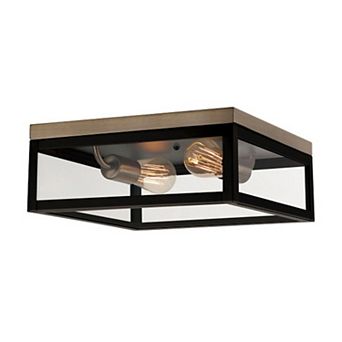 Globe Electric Verona 5.12 in H X 13 in W X 13 in L Dark Bronze Ceiling Light