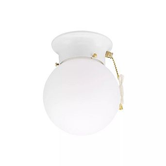 Westinghouse 7.25 in H X 6 in W X 6 in L White Ceiling Fixture Model# 66680