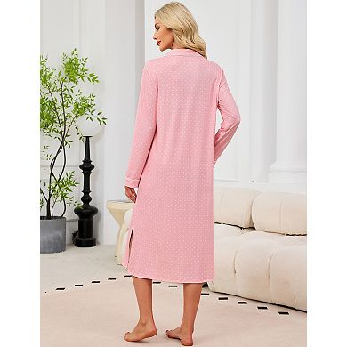 Women's Long Sleeve Nightgown Sleepwear Pajamas
