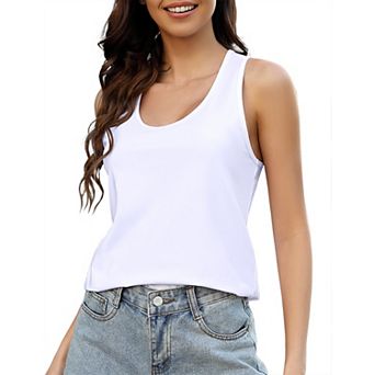 Women's Sleeveless Tank Summer Casual Loose Fit Tunic Tops