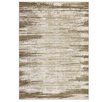 Modern Abstract Striped Area Rug for Living Room Machine Washable Non Slip Low Pile Rug for Hallway