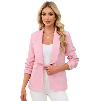 Women's Casual Blazers Long Sleeve Open Front Business Casual Cardigan Jacket
