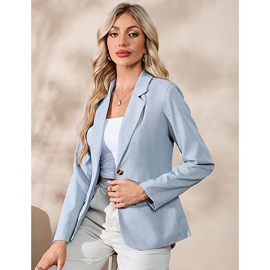 Women's Blazers Long Sleeve Open Front Business Casual Jacket
