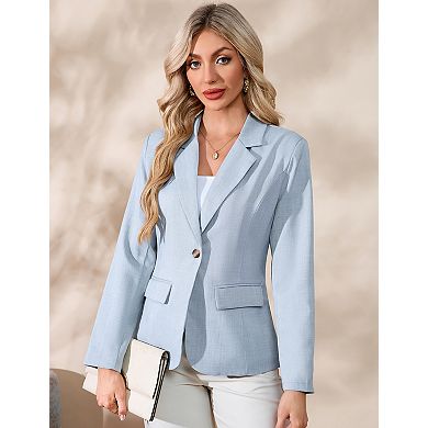 Women's Blazers Long Sleeve Open Front Business Casual Jacket