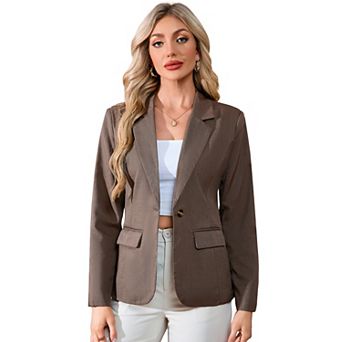 Women's Blazers Long Sleeve Open Front Business Casual Jacket