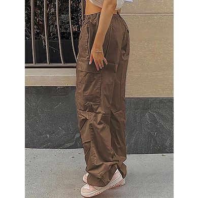 Women's Y2K Baggy Cargo Pants with Drawstring