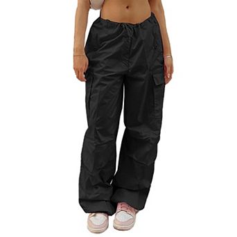 Women's Y2K Baggy Cargo Pants with Drawstring