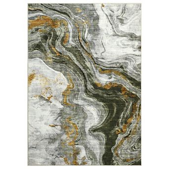 Modern Abstract Area Rug Machine Washable Non Slip Non Shedding Floor Cover for Living Room Bedroom