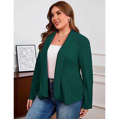 Women's Plus Size Blazer Work Business Casual Outfits Dressy Suit Jacket
