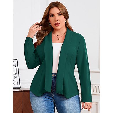 Women's Plus Size Blazer Work Business Casual Outfits Dressy Suit Jacket