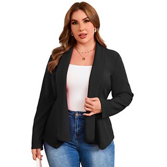 Women's Plus Size Blazer Work Business Casual Outfits Dressy Suit Jacket