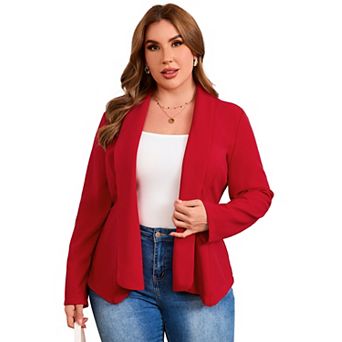 Women's Plus Size Blazer Work Business Casual Outfits Dressy Suit Jacket