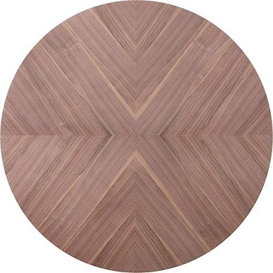 Contemporary Rich Walnut Veneer Dining Table