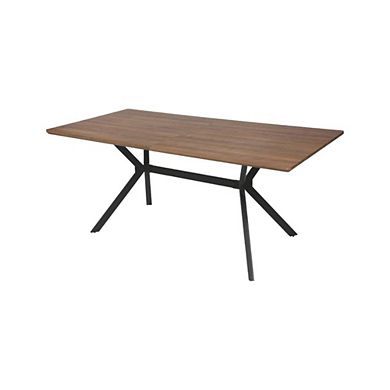 Walnut Mid-Century Rectangle Dining Table