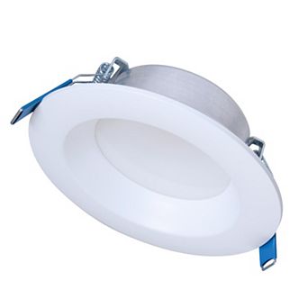 Halo White 4 in W Plastic LED Canless Recessed Downlight 7.8 W