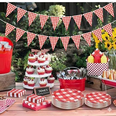 Splendid Frame Checkered Banner