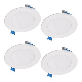 Halo HLB Lite Matte White 4 in W LED Canless Recessed Downlight 10.1 W - Pack of 4