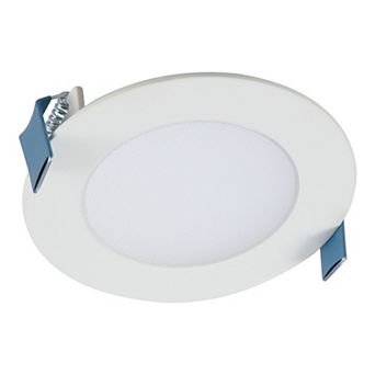 Halo HLB4 Series Matte White 4 in W LED Smart-Enabled Canless Recessed Downlight 12 W
