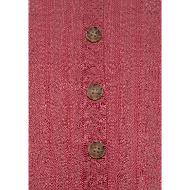 Lascana Women's Short Sleeve Open Knit Top