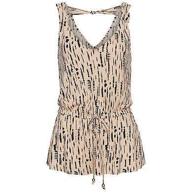 Lascana Women's Back Cut Out Print Top