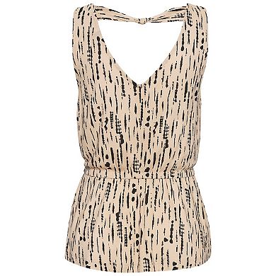 Lascana Women's Back Cut Out Print Top