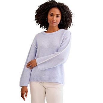ellos Plus Size Whipstitch Pullover Sweater