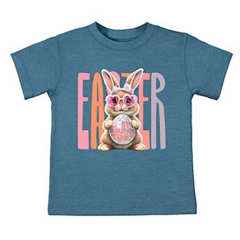 Easter Bunny Disco Ball - Toddler Short Sleeve Graphic T-Shirt
