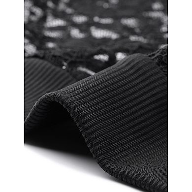 Women's Plus Size Jacket Sheer Floral Lace Zip Up Long Sleeve Lightweight Baseball Jackets