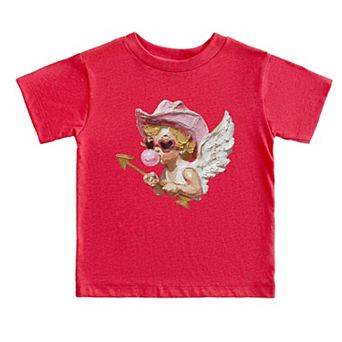 Cupid Heart Eyes Paint - Toddler Short Sleeve Graphic T-Shirt