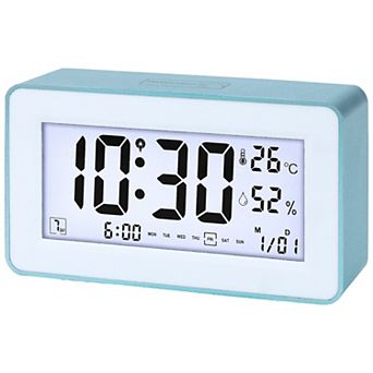 Loud Alarm Clock for Heavy Sleepers-Three Alarms, Snooze Function, Fits Bedside Table 5.5"x1.7"x3.1"