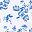 White Blue Floral