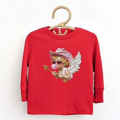 Cupid Heart Eyes Paint - Toddler Long Sleeve Graphic Tee