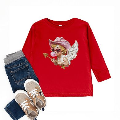 Cupid Heart Eyes Paint - Toddler Long Sleeve Graphic Tee