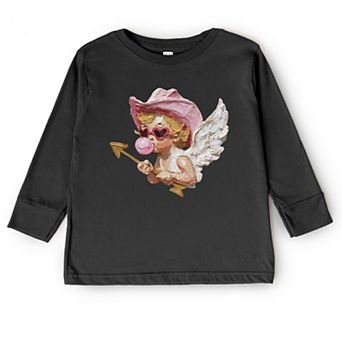 Cupid Heart Eyes Paint - Toddler Long Sleeve Graphic Tee