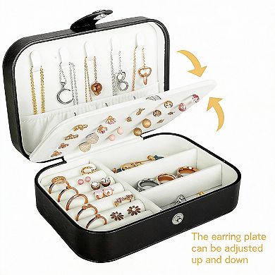 PU Leather Jewelry Travel Organizer for Women